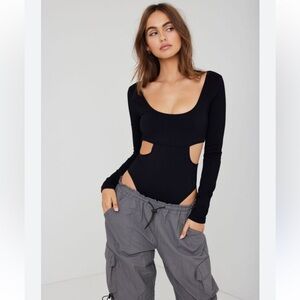 Cut out long sleeve bodysuit